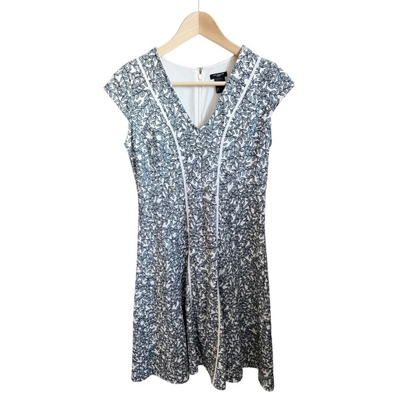Ann Taylor Petite Floral V Neck Sheath Coastal Dress 0P - Picture 1 of 5